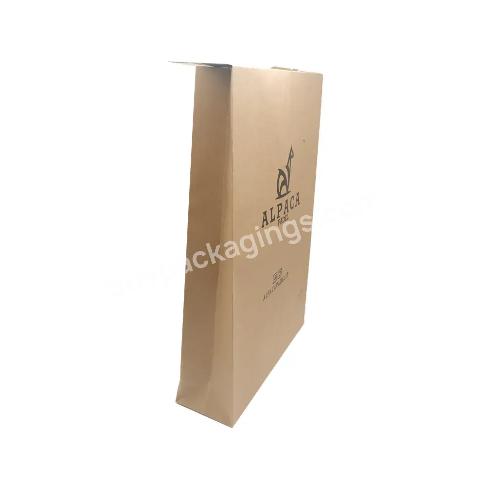 Mailing Bag For Clothing Custom Logo Brown Kraft Craft Shopping Gift Packaging Paper Bag