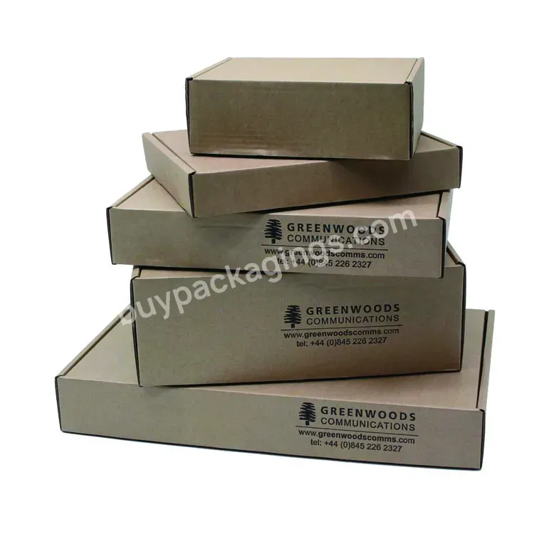 Mailing Shipping Carton Box Printed Small Ebay E-commerce Business Printing Logo Recyclable Corrugated Box