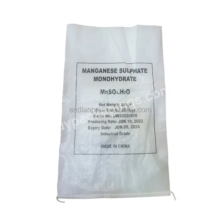 Maize Wheat Flour Packaging Bags Pp Woven Sack For Rice White Color Polypropylene Materials Plastic Bag