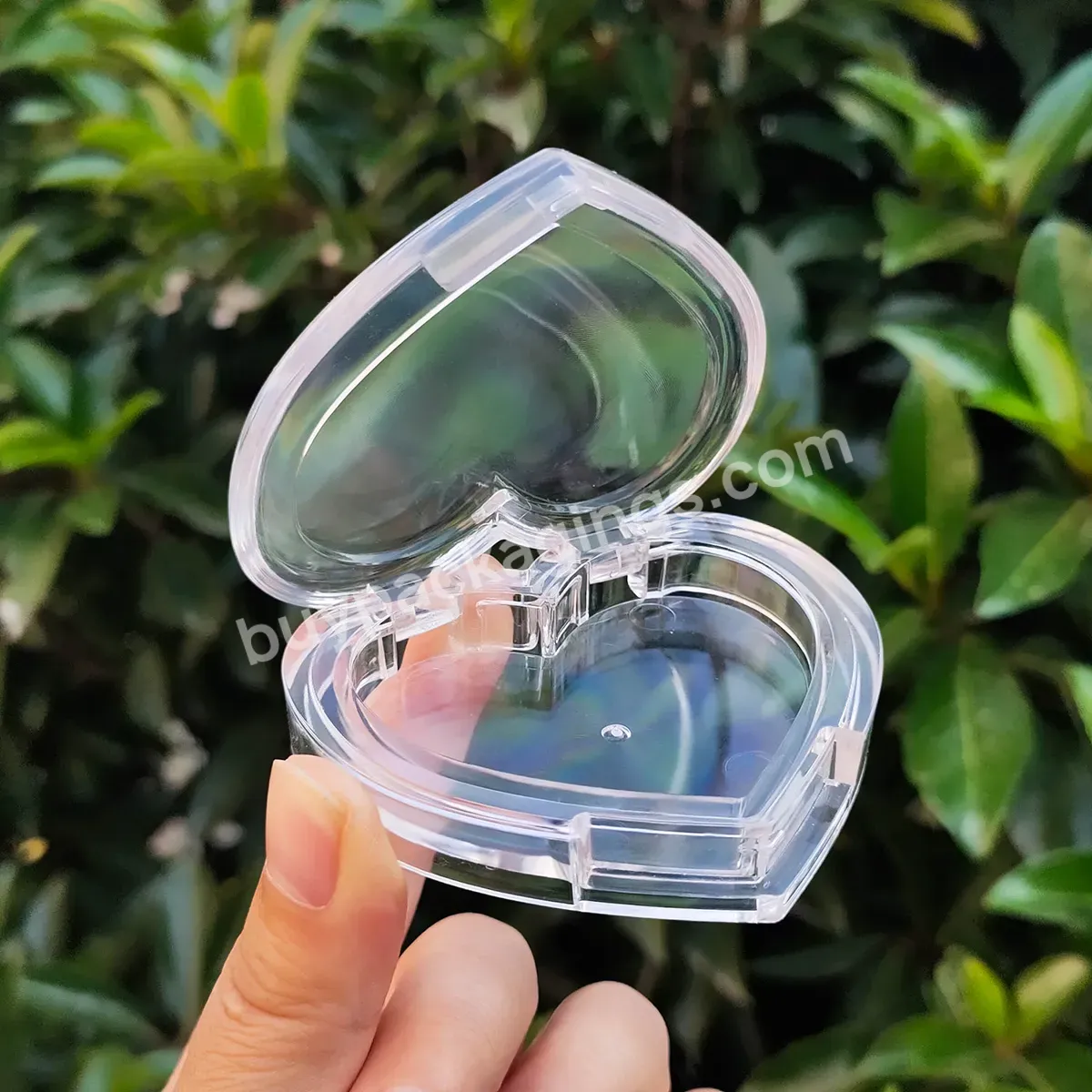 Make Up Heart Shape Single Color Eyeshadow Case Transparent/solid Color Empty Eye Shadow Powder Compact Case