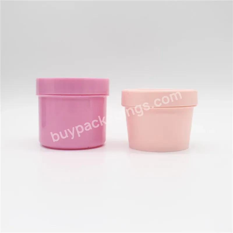 Makeup Cosmetic Face Cream Jar 50g 100g 250g 300g Pink Black Green White Pp Plastic Hair Scrub Cream Jars With Screw Lid