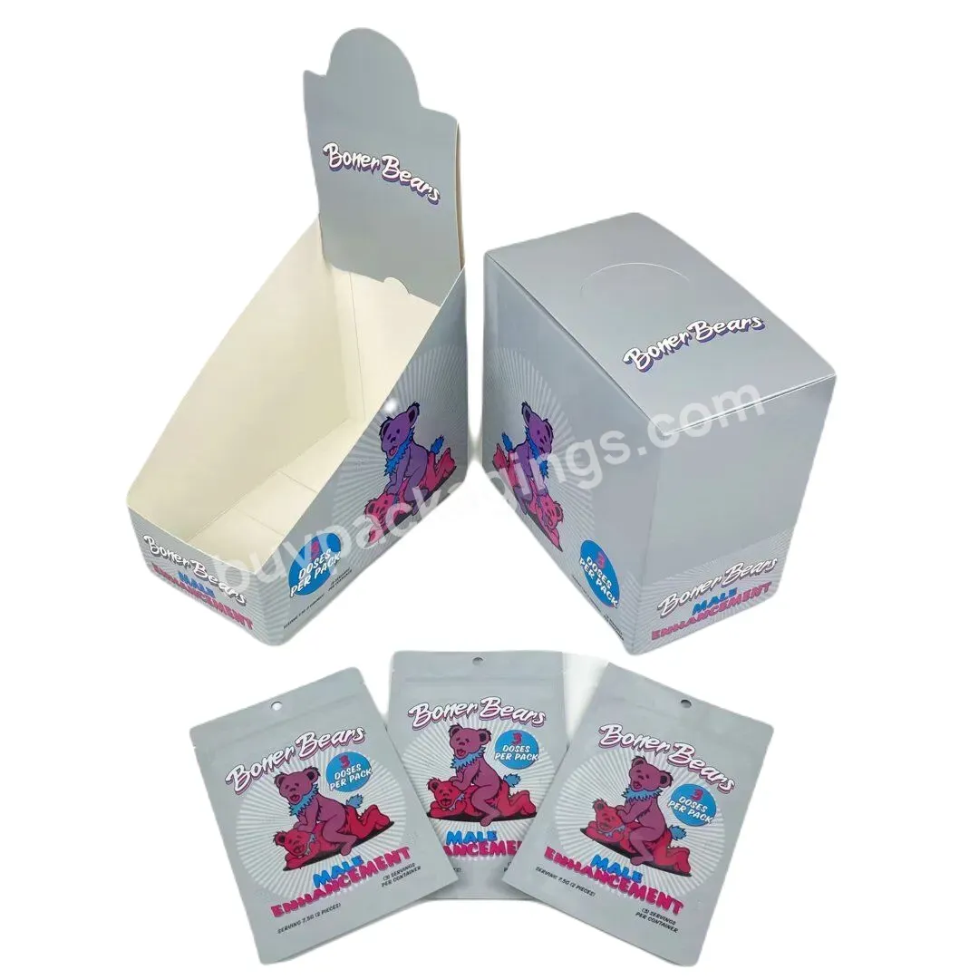 Male Enhancement Display Box Pills Tablet Men Enhancement Pill Packaging 500mg Edible Bags Paper Boxes