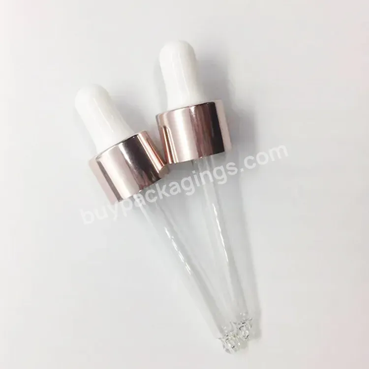 Manufactory Aluminum Rose Golden Dropper Cap 18/410 For Glass Essential Oil Bottle