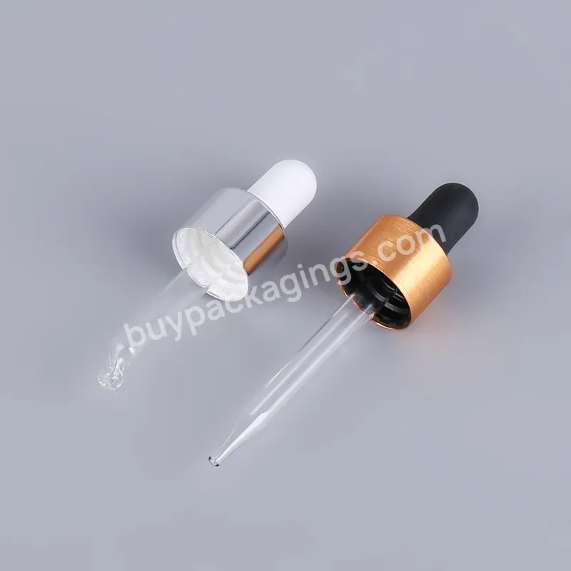 Manufacture 18/410 20/410 24/410 Gold Silver Essential Oil Dropper For Skincare Bottle Packaging - Buy Glass Olive Oil Dropper,Silver Dropper 30ml Essential Oil Bottle,Plastic Bottles 2oz Dropper.