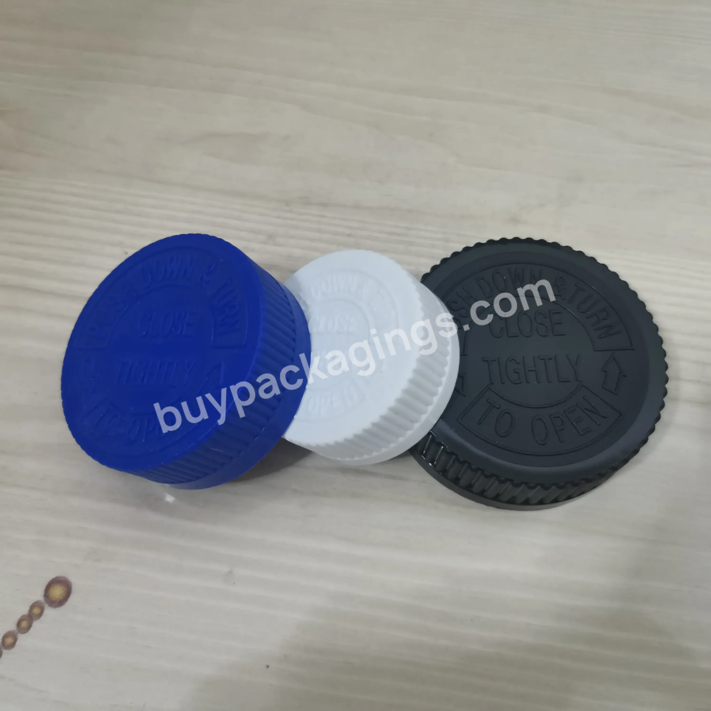 Manufacture 38/400 45/400 53/400 Regular Crc Child Resistant Cap White Black Blue Lid For Medicine Bottle Pill Bottle Pet Jar - Buy 38/400 Crc Cap,45/400 Crc Cap,53/400 Crc Cap.