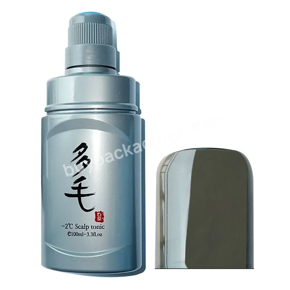 Manufacture 3oz 100ml Plastic Sponge Applicator Bottle For Hair Loss Prevention Liquid