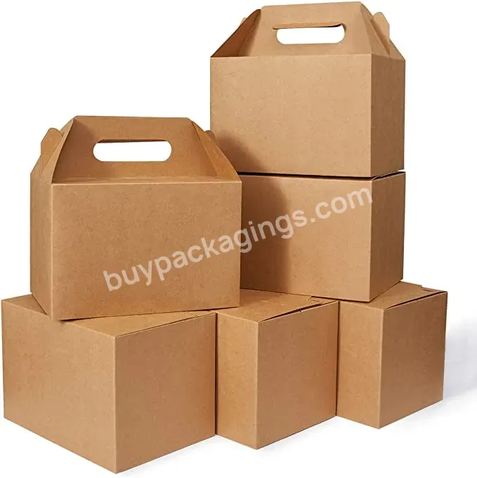 Manufacture Custom Design Corrugated Cardboard Kraft Packing Fruit Gift Gable Boxes