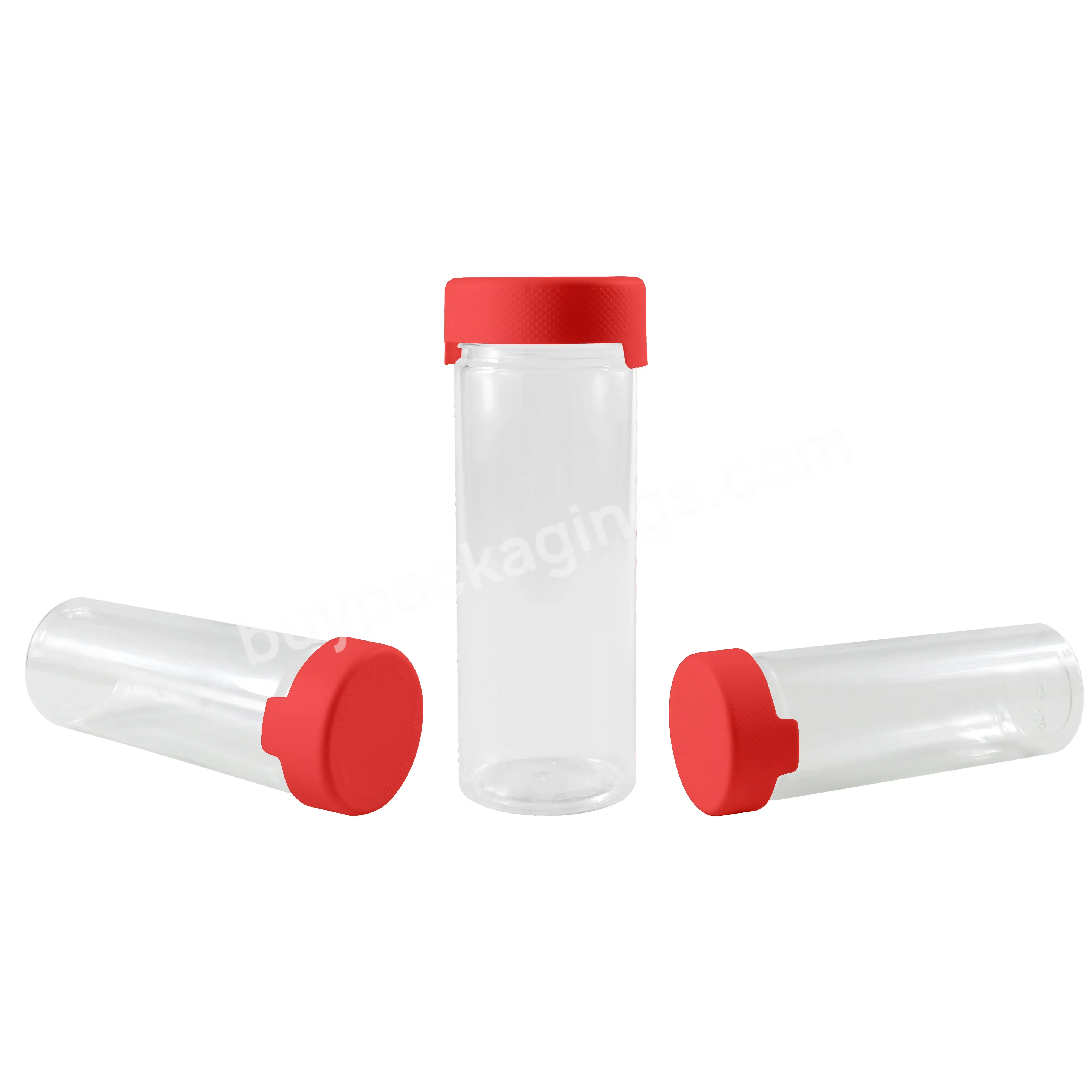 Manufacture Custom Pp Plastic Pop Top Jars Child Proof Container For Candy Herb Preroll Packaging