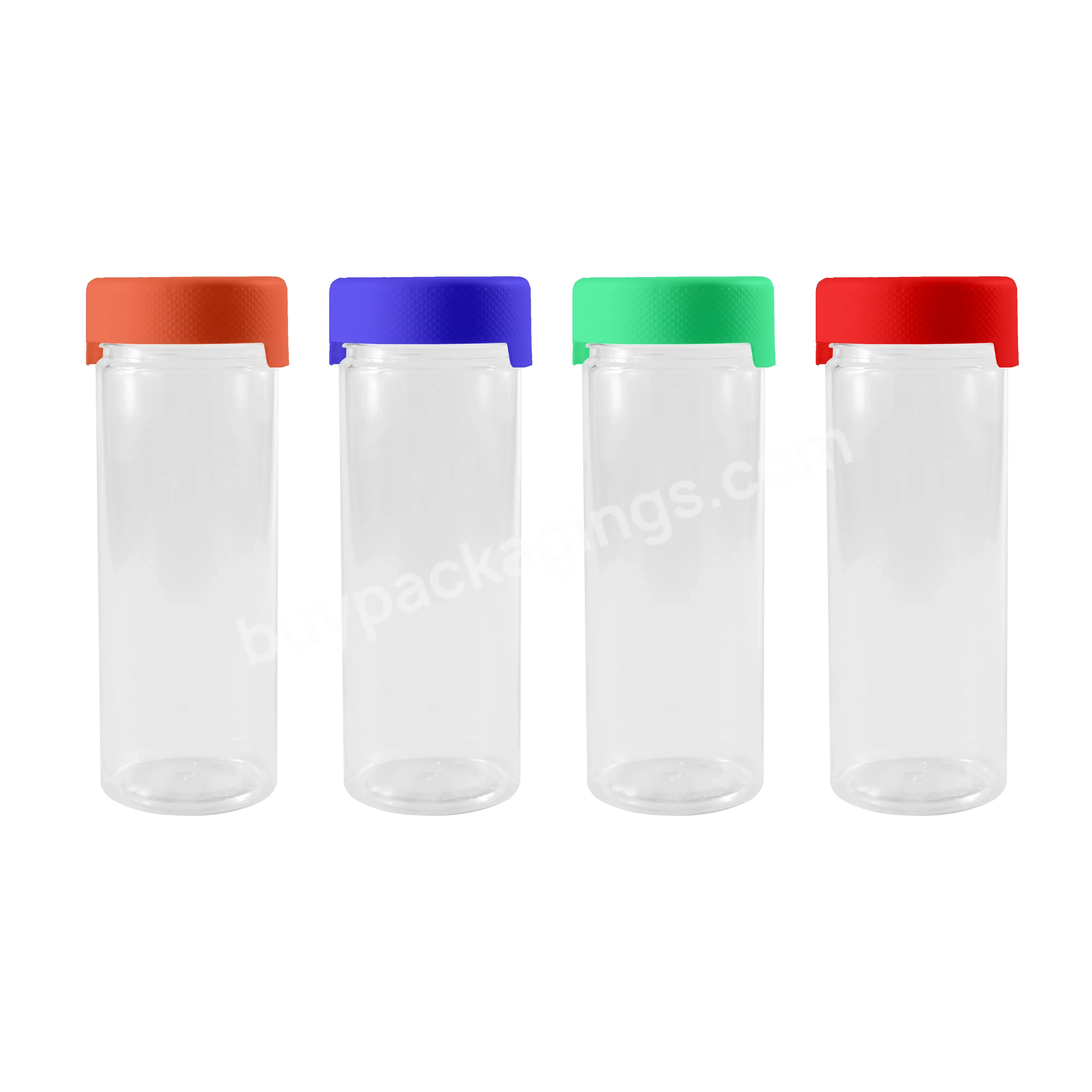 Manufacture Custom Pp Plastic Pop Top Jars Child Proof Container For Candy Herb Preroll Packaging