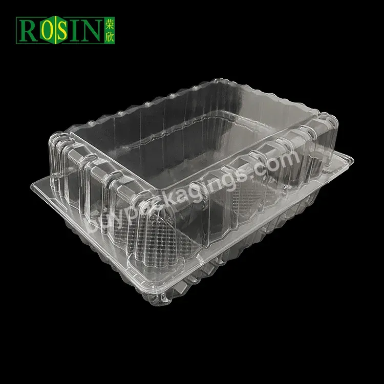 Manufacture Customize Large Size Transparent Eco Friendly Plastic Take Away Boxes For Fruits And Vegetables