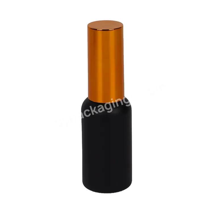 Manufacture Customized 30ml Matte Black Glass Eye Essential Oil Dropper Cosmetic Face Cream Bottle Packaging