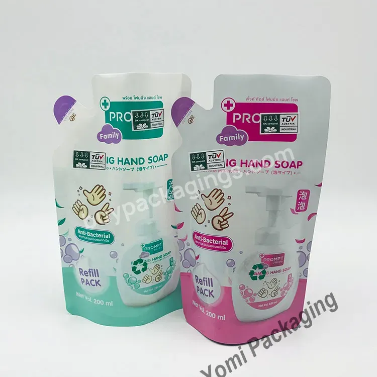 Manufacture Customized Special Shape Stand Up Laundry Detergent Packaging Bag