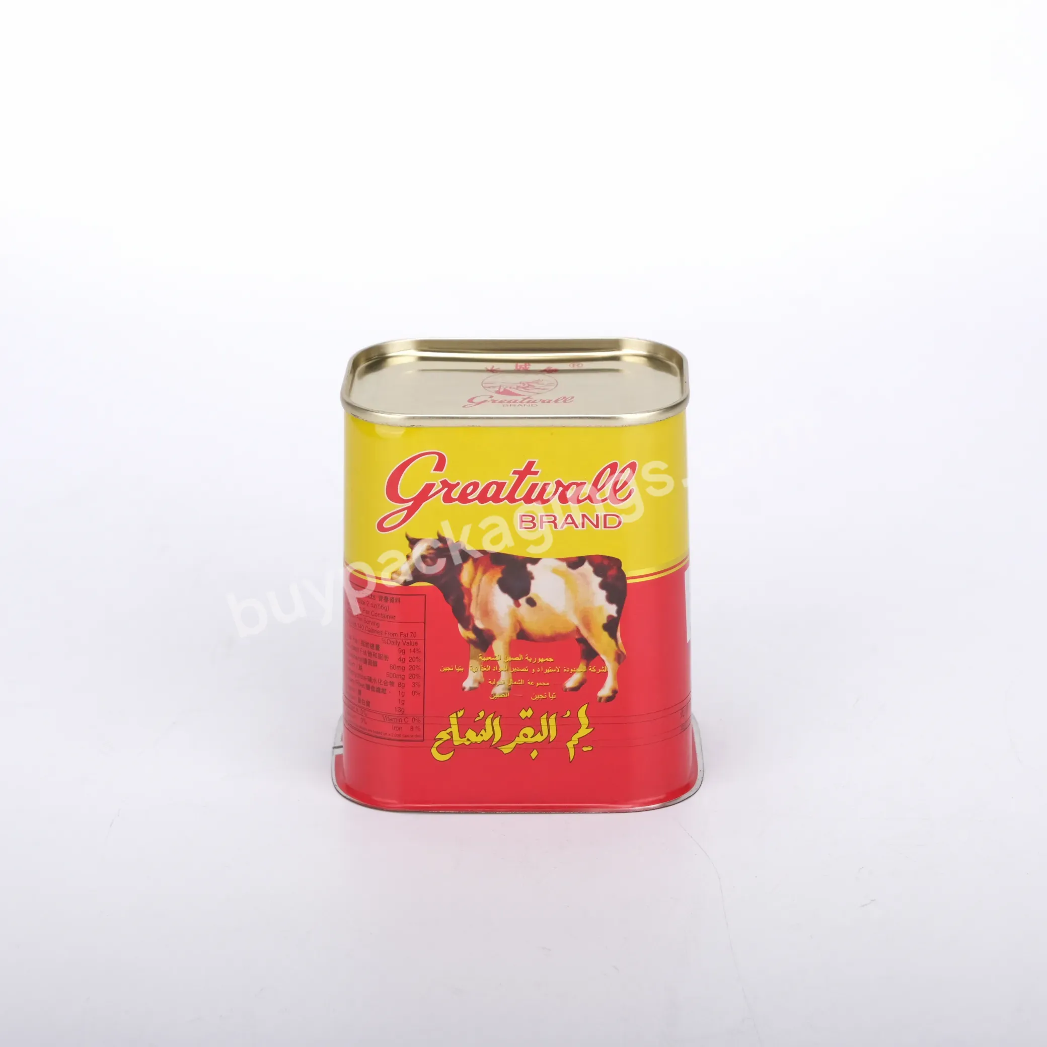 Manufacture Hotselling Metal Food T-style Metal Tin Can For Luncheon Meat Or Beef Use Canned Food