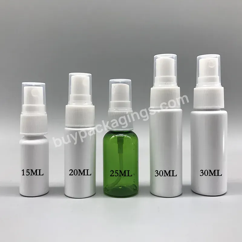 Manufacture Plastic Pet 15ml 20ml 25ml 30ml Clear Fine Mist Spray Bottle For Perfume Cosmetic