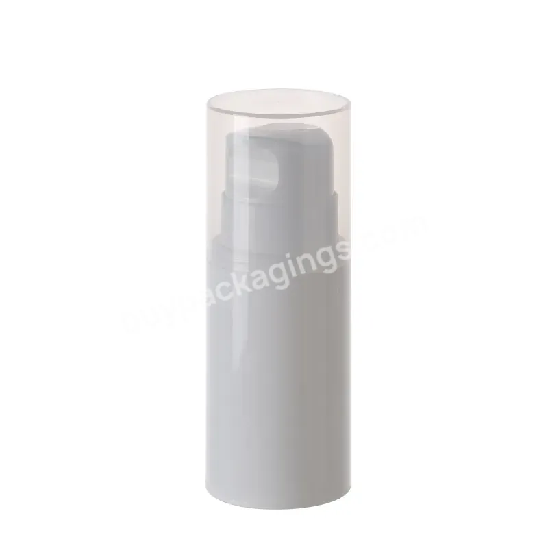 Manufacture Pp Bottle Cosmetic15ml 30ml 50ml Pp Recycle Cosmetic Airless Dispenser White Bottle Hot Selling