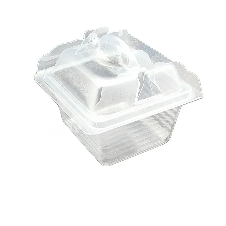 Manufacture Price Clamshell Hinged Clear Plastic Cupcake Packing Container Take Away Muffin Cupcake Packaging Box