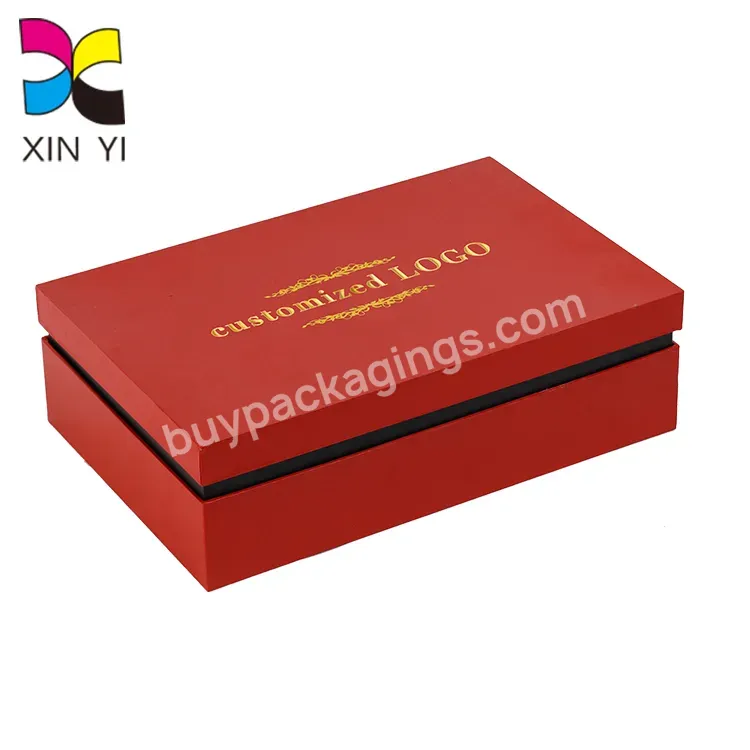 Manufacture Supply Logo Printing Packaging Paper Lid And Base Gift Rigid Box