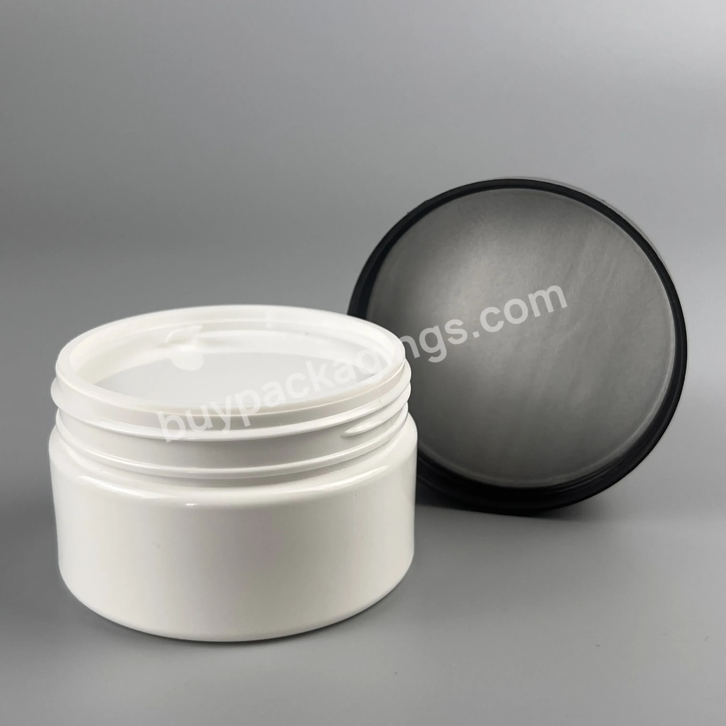 Manufacturer 100ml 200ml 250ml White Black Cosmetic Color Packaging Pet Empty Cream Jar With Screw Cap