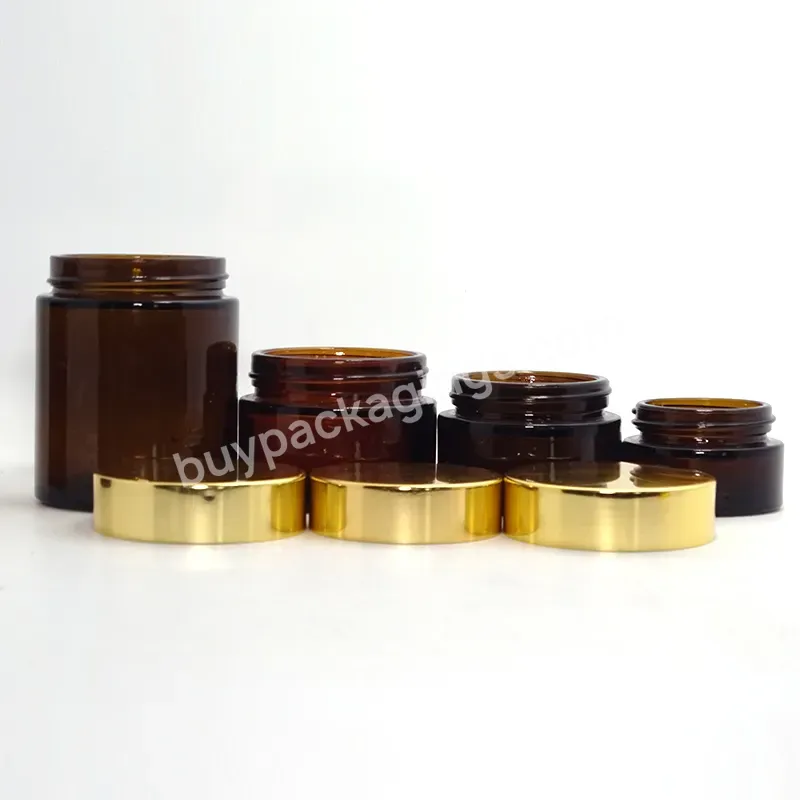 Manufacturer 30g 50g 100g 200g Empty Silver Lid Amber Glass Cosmetic Glass Jar For Skin Care - Buy Cream Jar With Flip Cap,Small Empty Clear Cream Jars,Glass Jars For Body Butter Skin Care Cream.