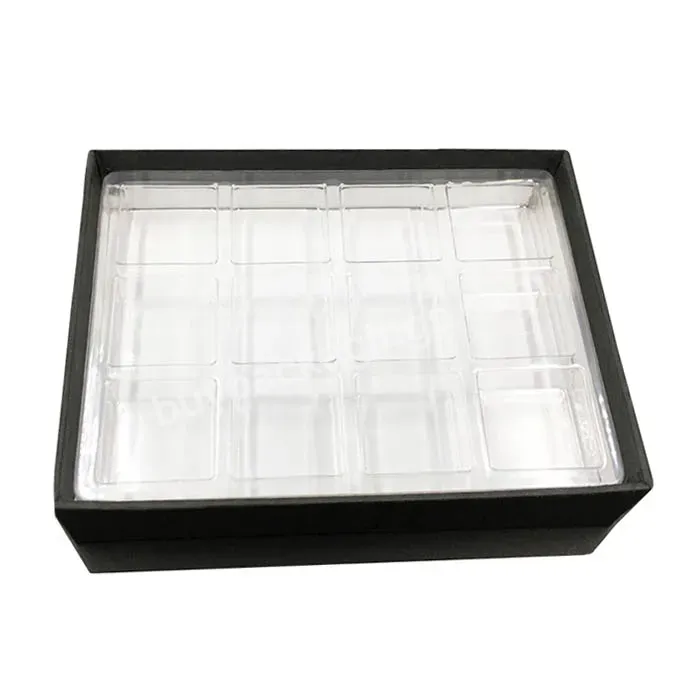 Manufacturer Chocolate Box With Food Grade Insert Tray Plastic 12 Cavity For Food