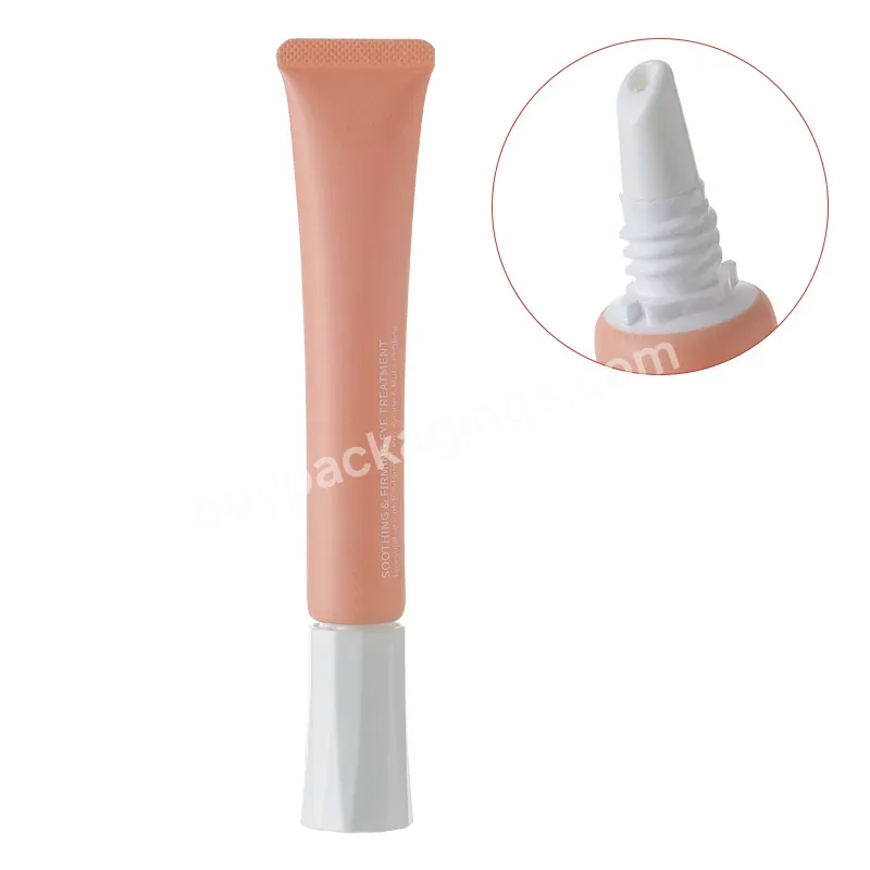 Manufacturer Cosmetic Pe Tube With Long Nozzle 10g Lip Balm Squeeze Tube With Screw Cap