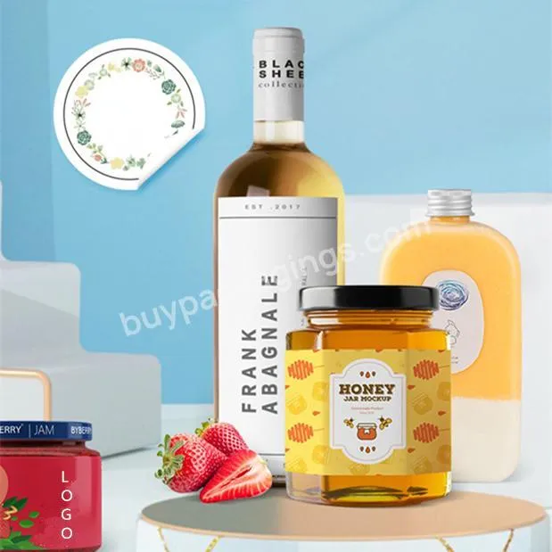 Manufacturer Custom Adhesive Waterproof Sticker Printing Logo For Bottle Food Packaging Cosmetic LabelSuitable various occasion