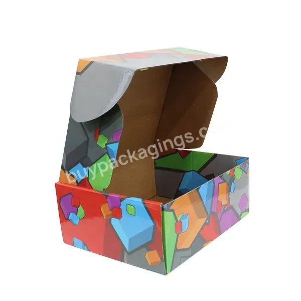 Manufacturer Custom Logo Colorful Corrugated Gift Packaging Box Clothes Packing Box Paper Mailer Box For Clothing