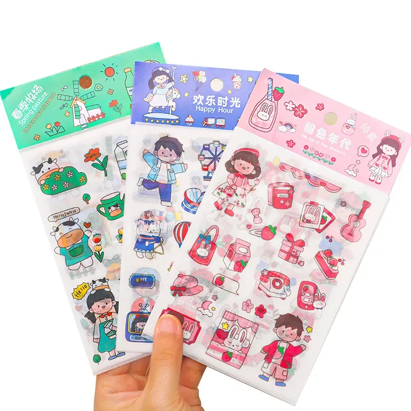 Manufacturer Custom Manufacturer Custom Vinyl Kawaii Korean Kiss Cut Sticker Sheets Printing