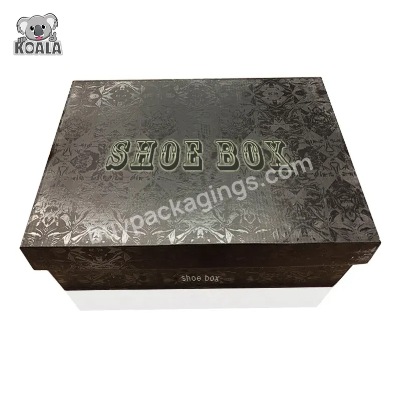 Manufacturer Custom Printed Logo Environmental Recyclable Paper Cardboard Shoe Boxes Bulk