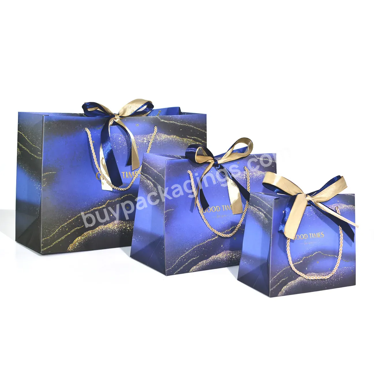 Manufacturer Custom Your Own Logo Printed Luxury Gift Packaging Paper Shopping Bag With Ribbon