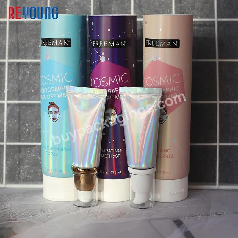 Manufacturer Customized 30g 50g Sunscreen BB Cream Cosmetic Round Plastic Packaging Tube With Screw Cap Cover