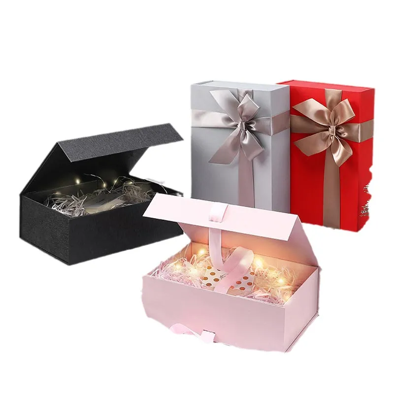 Manufacturer customized gift Valentine's day folding birthday paper gift packaging box
