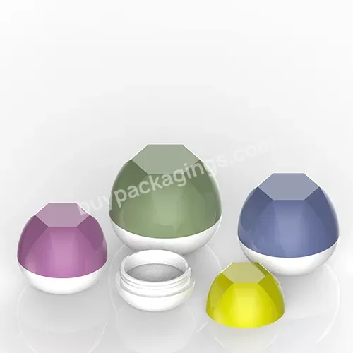 Manufacturer Customized Luxury Ball Shape Small Acrylic Plastic Cream Jar Sample Jars Container Of Egg Shape Factory