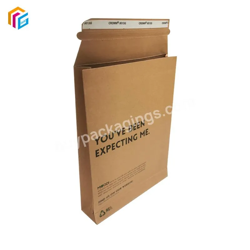 Manufacturer Eco Friendly Custom Size Printed Shipping Envelopes Kraft Craft Paper Packaging Bags For Clothing