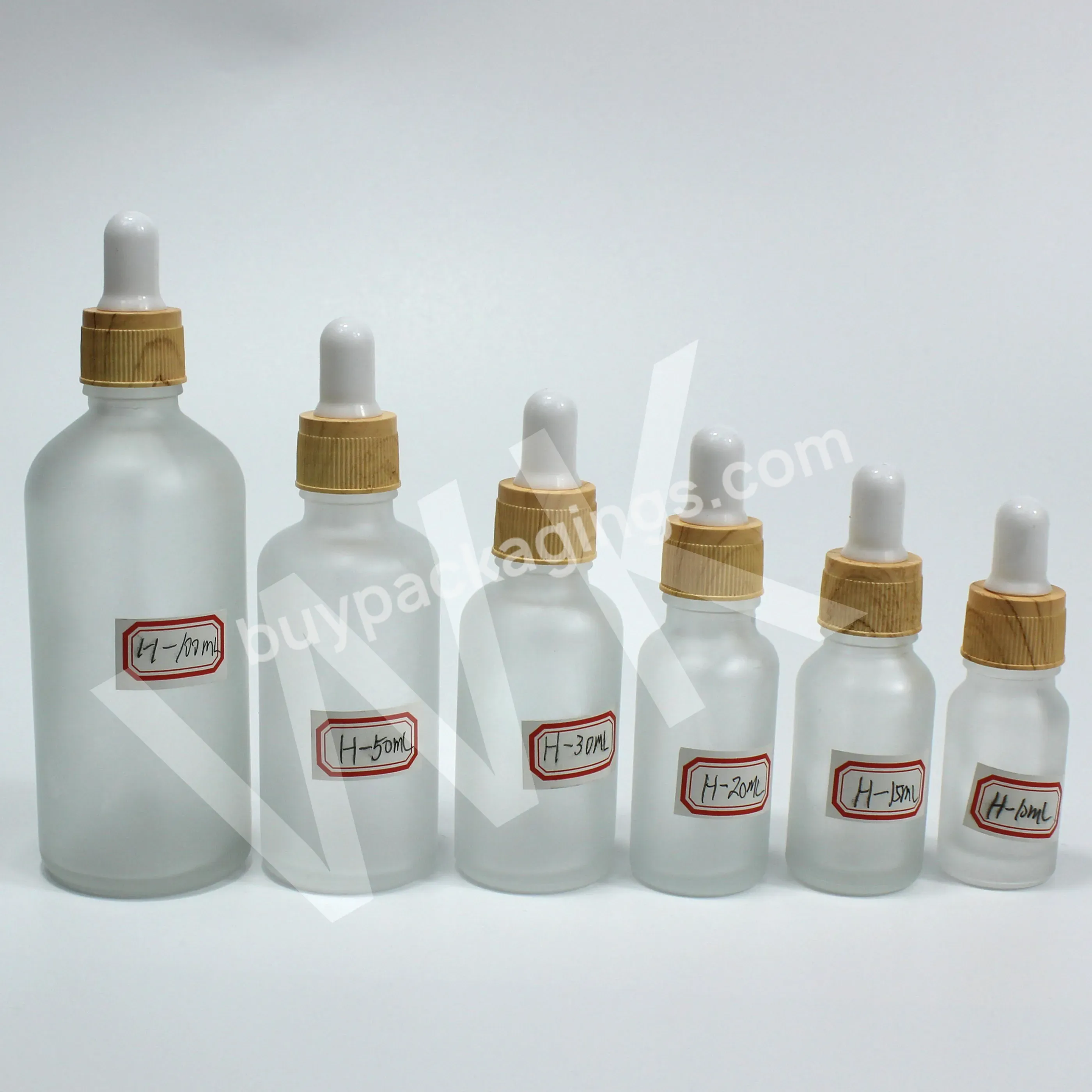 Manufacturer Empty 5ml 10ml 15ml 20ml 30ml 50ml 60ml 100ml Clear Frosted Essential Oil Glass Dropper Bottle