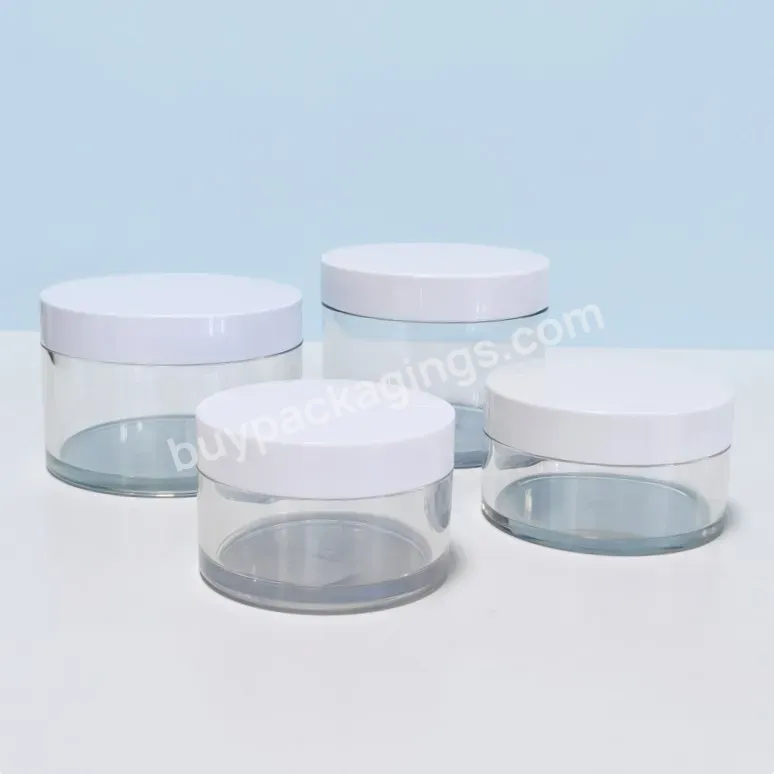 Manufacturer Empty Plastic Cream Jar Custom Plastic Pet Thick Wall Skin Care Cosmetic Jars