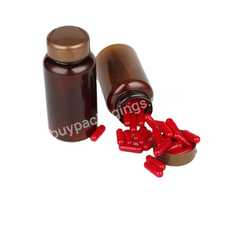 Manufacturer Luxury 120cc 4oz Silver Electroplate Pet Capsule Bottle Plastic Vitamin Medicine Bottle With Flip Top Lid