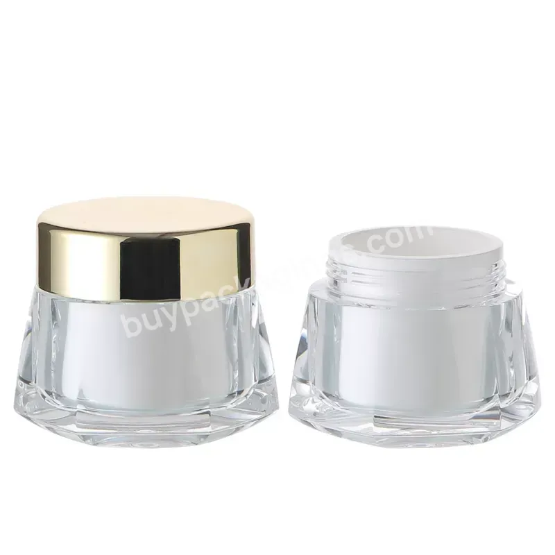 Manufacturer Luxury Empty Small Fancy Skin Care Custom Plastic Packaging Face Acrylic Cosmetic Body Cream Jar 30g