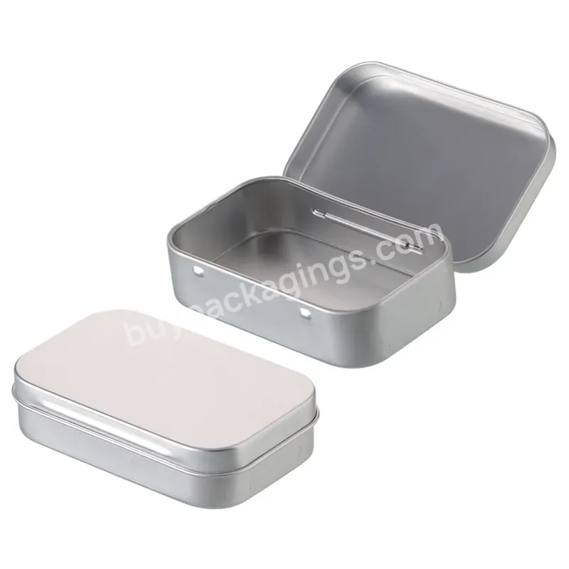 Manufacturer New Rectangular Shape Aluminum Jar 3oz With Flip Lid Metal Tin Box Cosmetic Soap Box