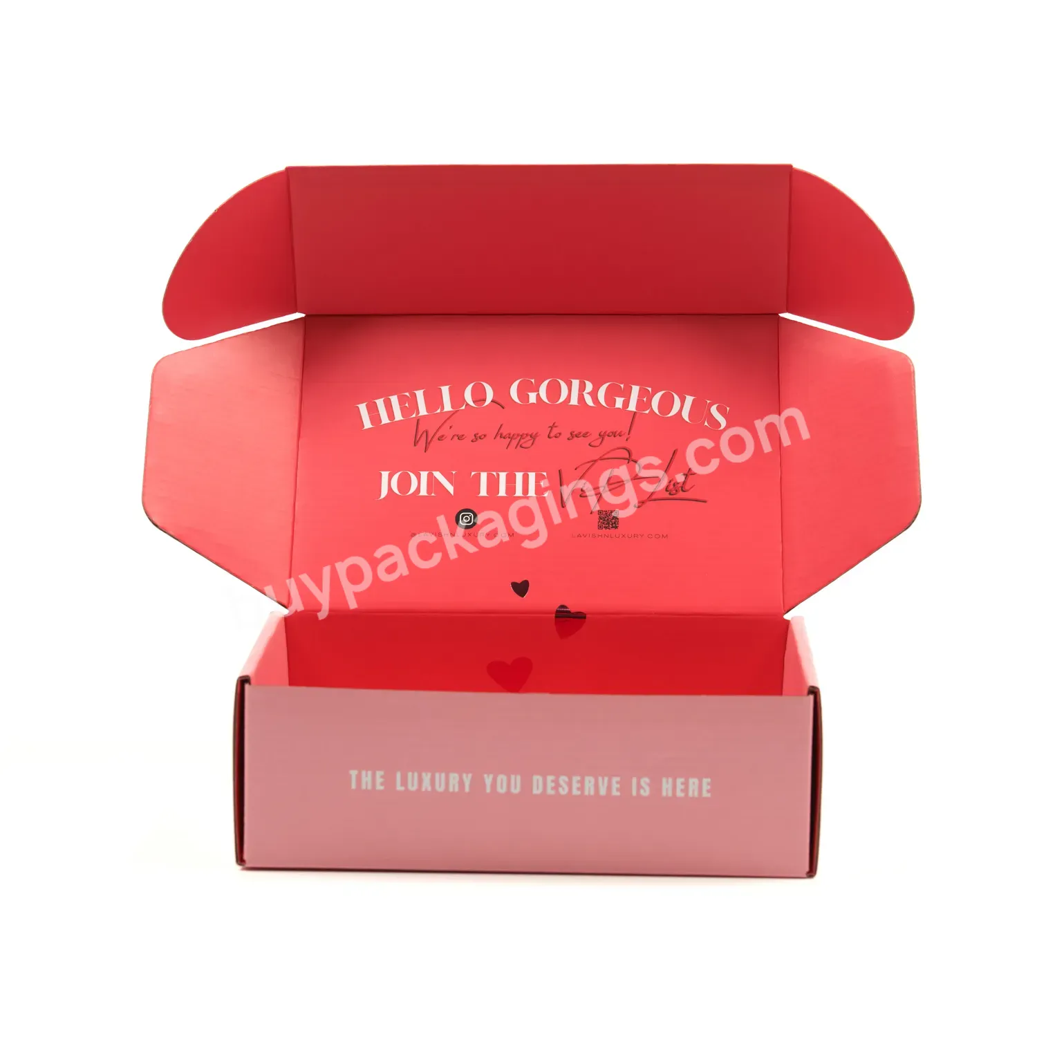 Manufacturer Pink Color Printed Paper Mailer Box Apparel Corrugated Custom Shipping Boxes With Logo Packaging