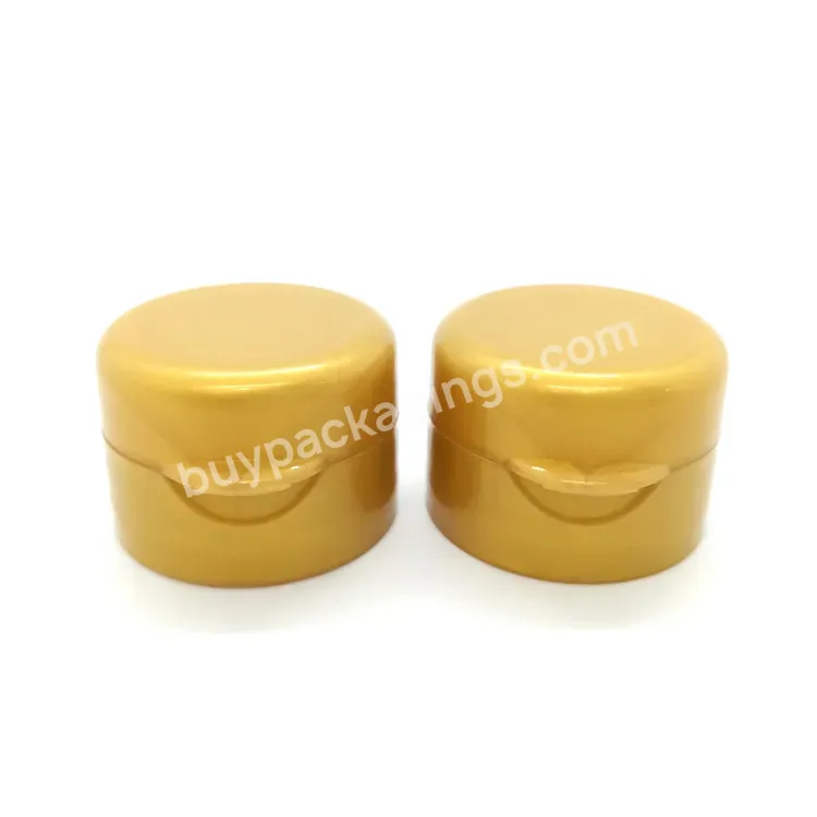 Manufacturer Plastic Pe Gold Smooth Flip Top Cap For Soy Sauce Bottles 28mm