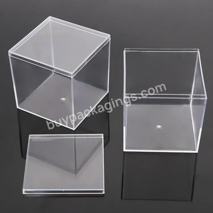 Manufacturer Square Acrylic Candy Wedding Box Cube Clear Wedding Case Acrylic Candy Boxes With Lid Funko Figure Display Box