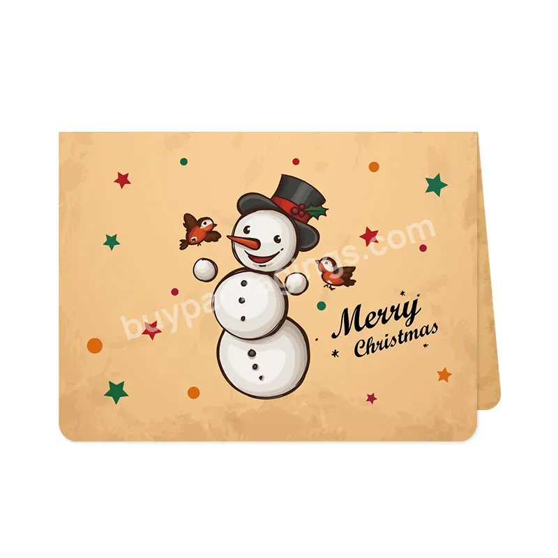 Manufacturer Wholesale Custom Christmas Card Cartoon Postcard Christmas Card Gift