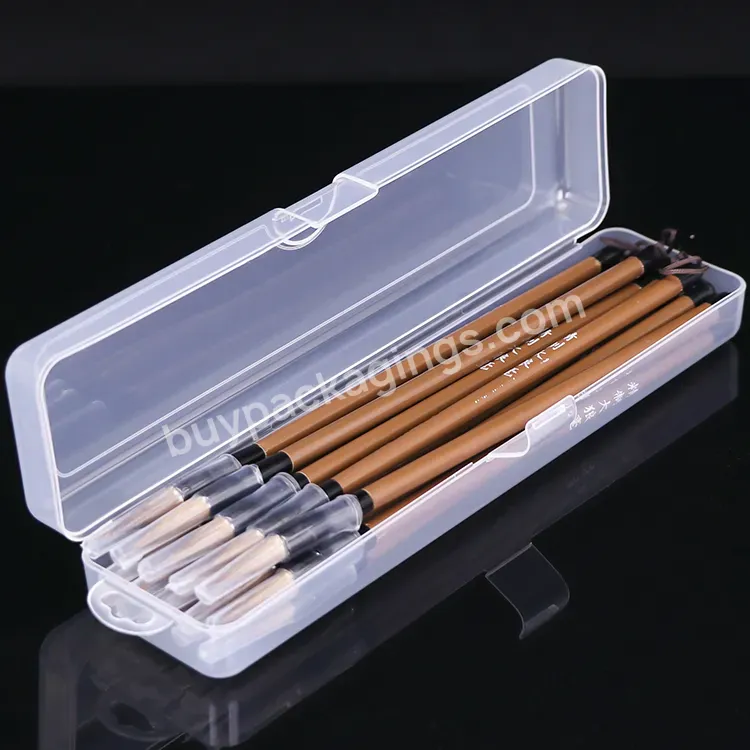 Manufacturer Wholesale Storage Stationery Box Holder Pp Plastic Pen Case Writing Brushes Case Chinese Calligraphy Brush Case