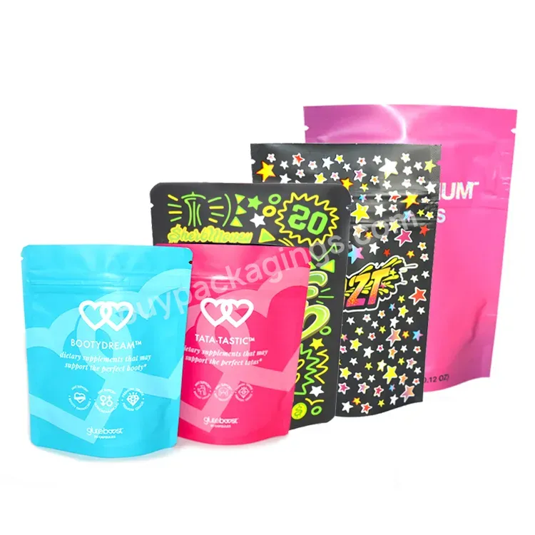 Manufacturer With Smell Proof Child Resistant Pouch Printed Stand Up Pouches Zipper For Wholesales