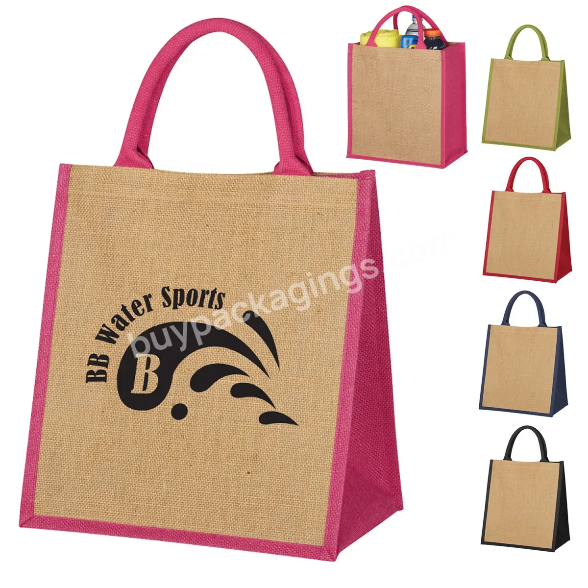 Manufacturers Waterproof Shopping In Japan Souvenir Beach Tote Green Black Grey Burlap Jute Ladies Bag From Bangladesh