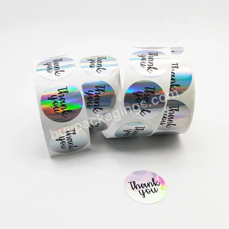 Manufacturers Wholesale Custom Die Cut Logo Reflective Effect Rainbow Glitter Hologram Holographic Sticker