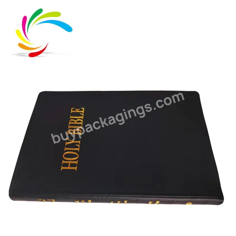 Manufacturers wholesale new design hardcover book printing premium leather holy bible king james version