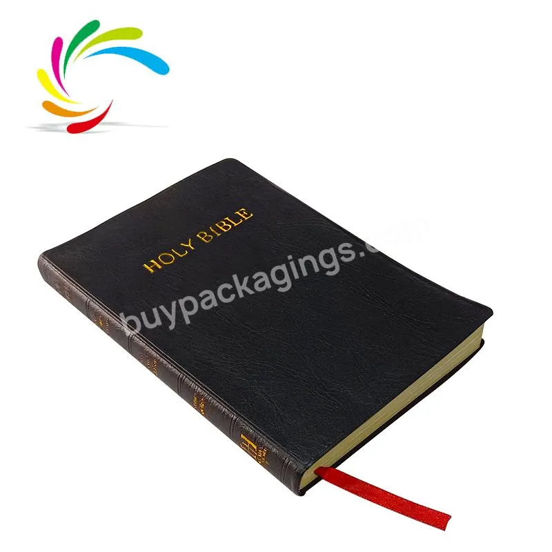 Manufacturers wholesale new design hardcover premium leather King James holy bible printing