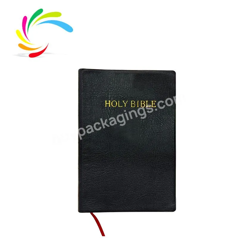 Manufacturers wholesale new design hardcover premium leather King James holy bible printing